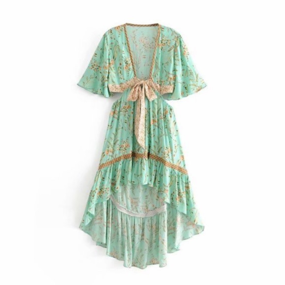 Floral print Cut out Plunging neckline MaXi dress - Picture 8 of 9